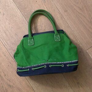 Tommy Hilfiger Blue and Green Bucket Bag